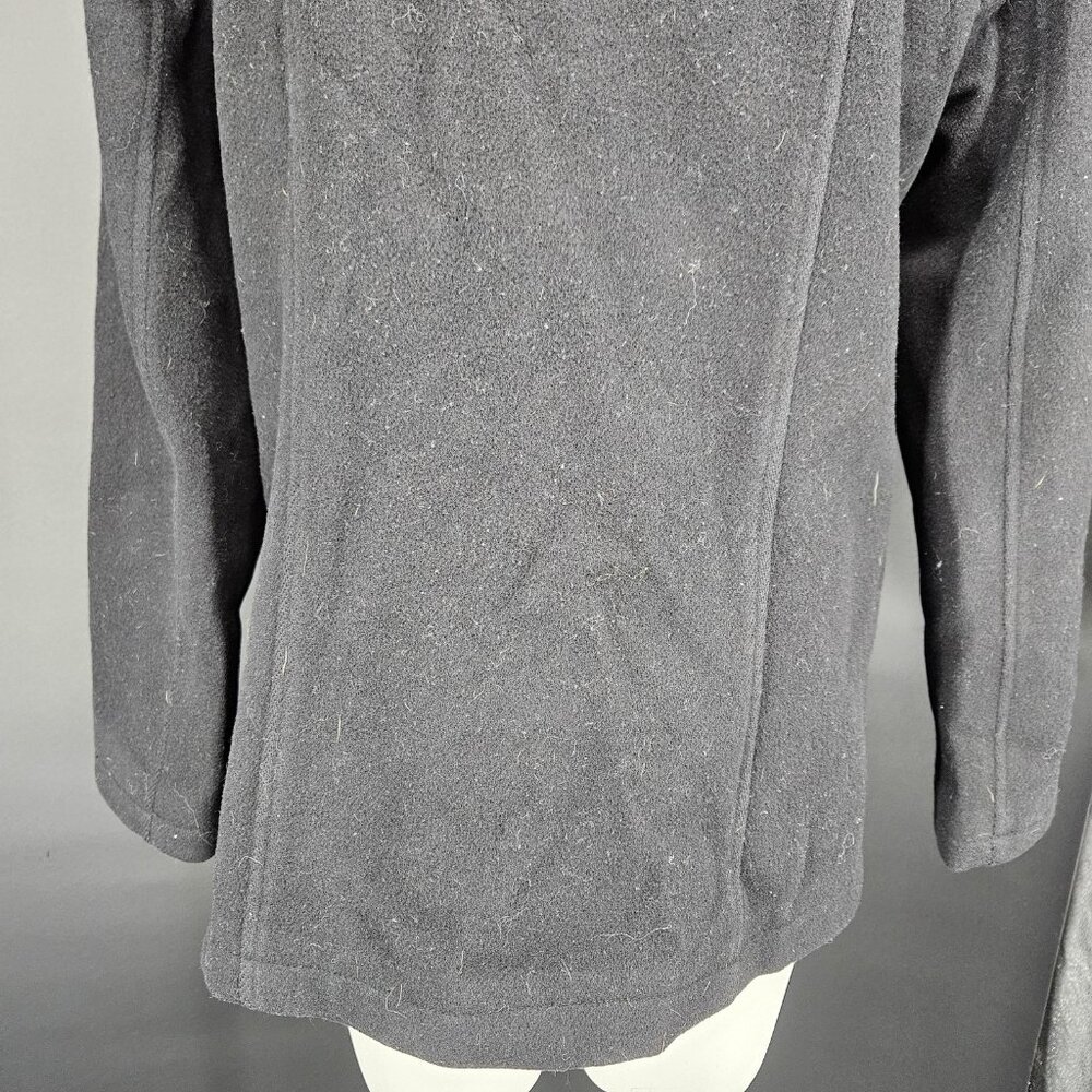 FS Limited Jacket Womens Large Black Wool Hooded Full Zip Lined Pockets Winter - Picture 9 of 16